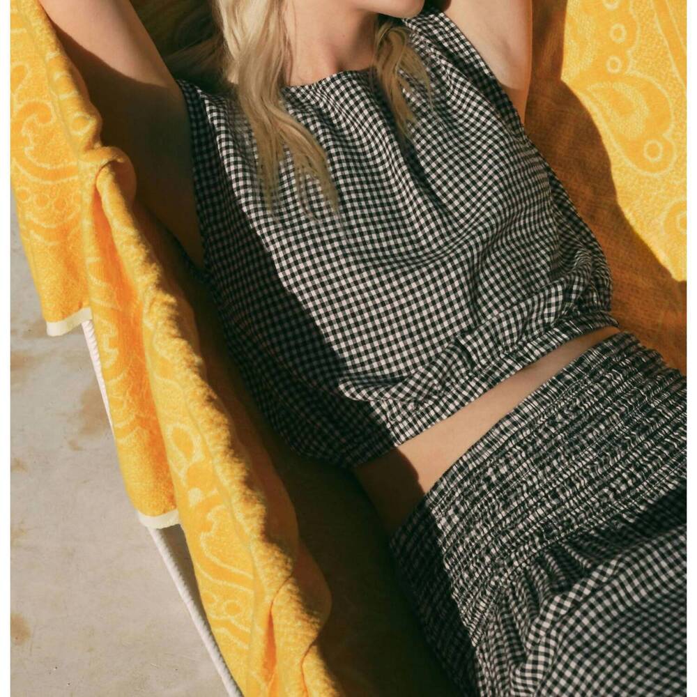 NEW Z SUPPLY merit gingham top in black, white - Picture 6 of 6